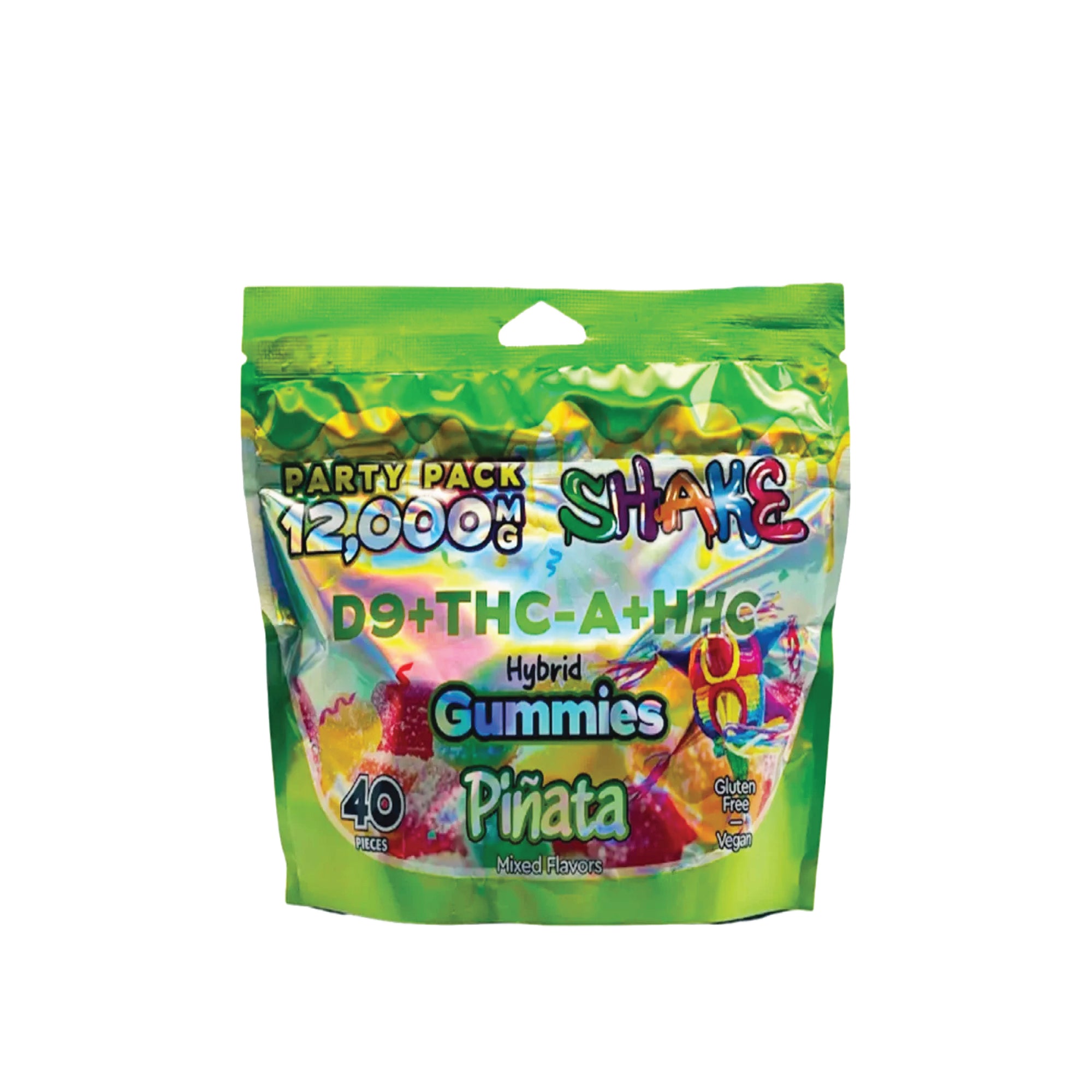 SHAKE D9+THC-A+HHC PARTY PACK 12000MG | 300MG GUMMY | 40 CT